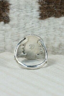 Navajo Turquoise and Sterling Silver Ring - Bobby Platero - 10.25