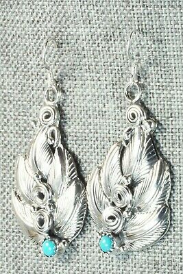 Turquoise & Sterling Silver Earrings - Darrell Morgan