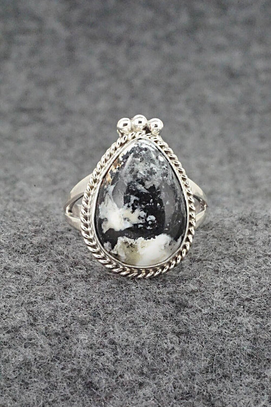 White Buffalo & Sterling Silver Ring - Benjamin Martinez - Size 8.25