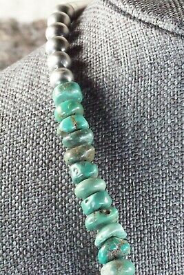 Turquoise & Sterling Silver Necklace - Navajo