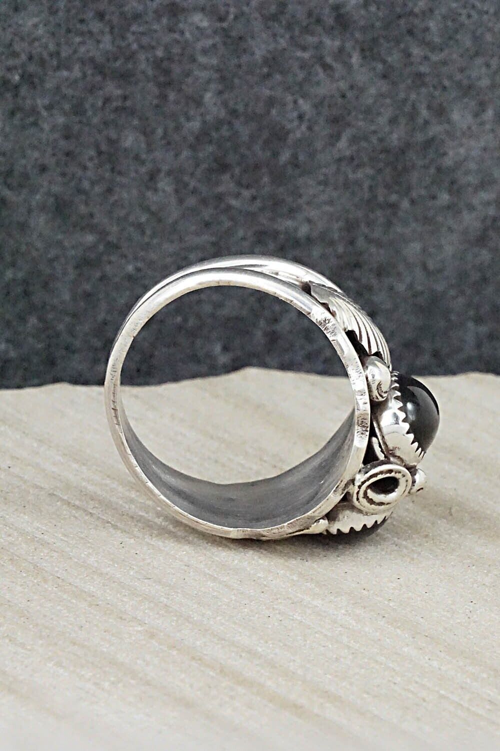 Onyx & Sterling Silver Ring - Max Calliditto - Size 13