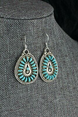 Turquoise & Sterling Silver Earrings - Connie Wyaco - Zuni - High Lonesome Trading