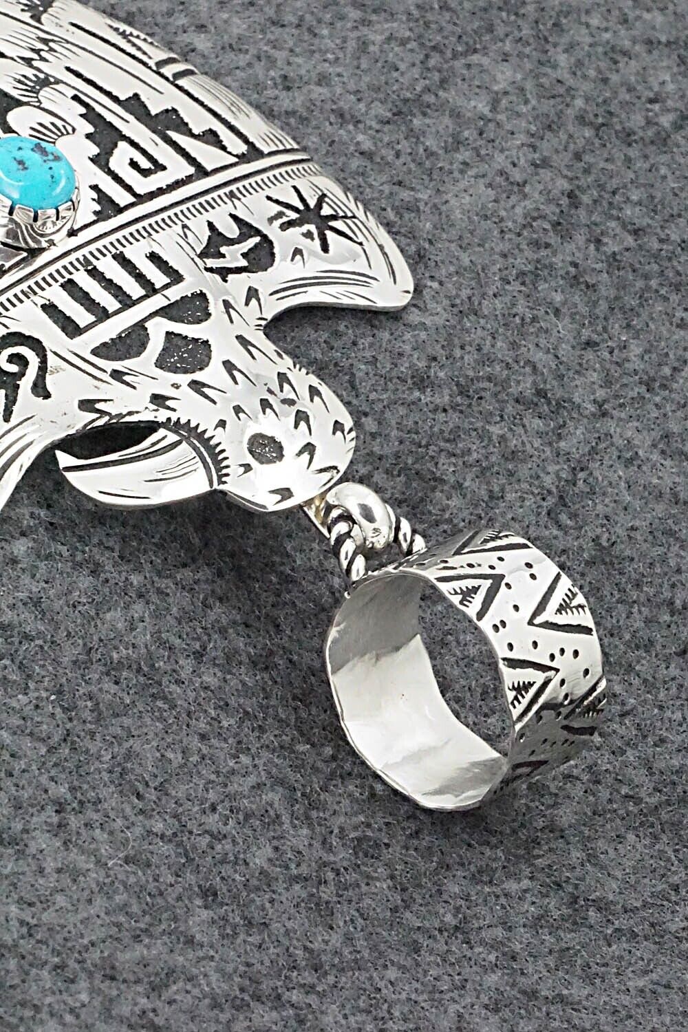 Turquoise & Sterling Silver Pendant - Richard Singer
