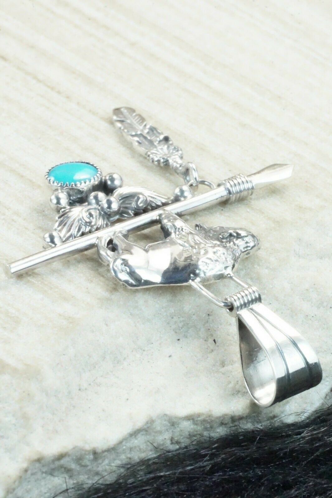 Turquoise & Sterling Silver Pendant - Davey Morgan