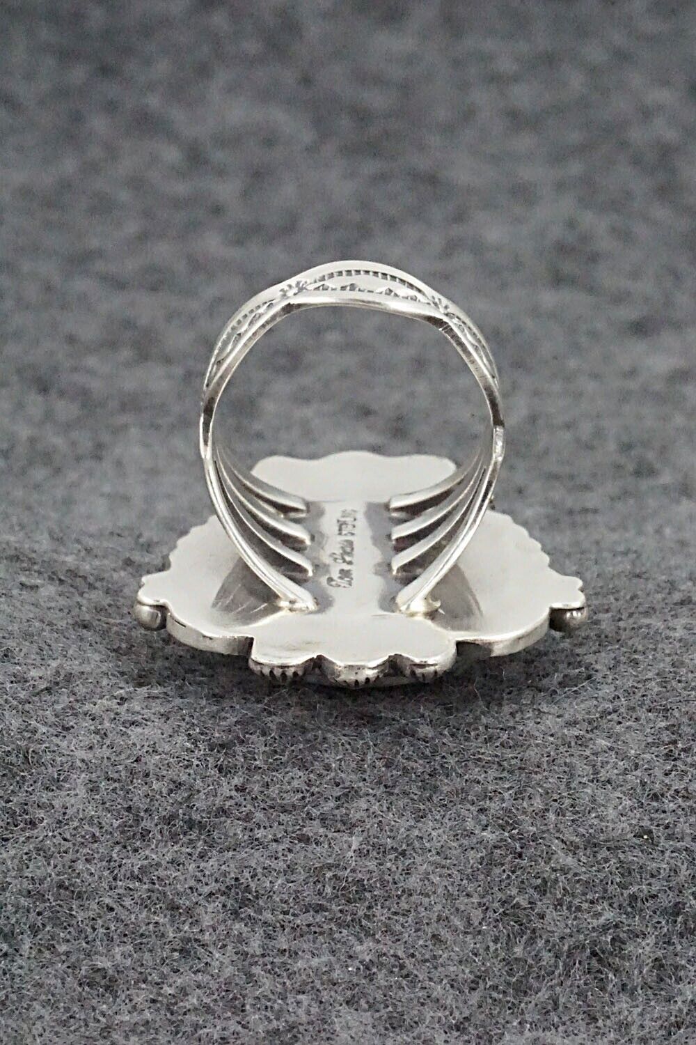 White Buffalo & Sterling Silver Ring - Tom Lewis - Size 8.5