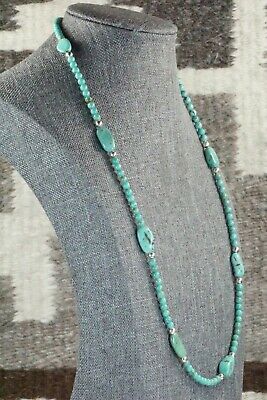 Turquoise & Sterling Silver Necklace - Navajo