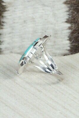 Turquoise & Sterling Silver Ring - Samuel Yellowhair - Size 6.75