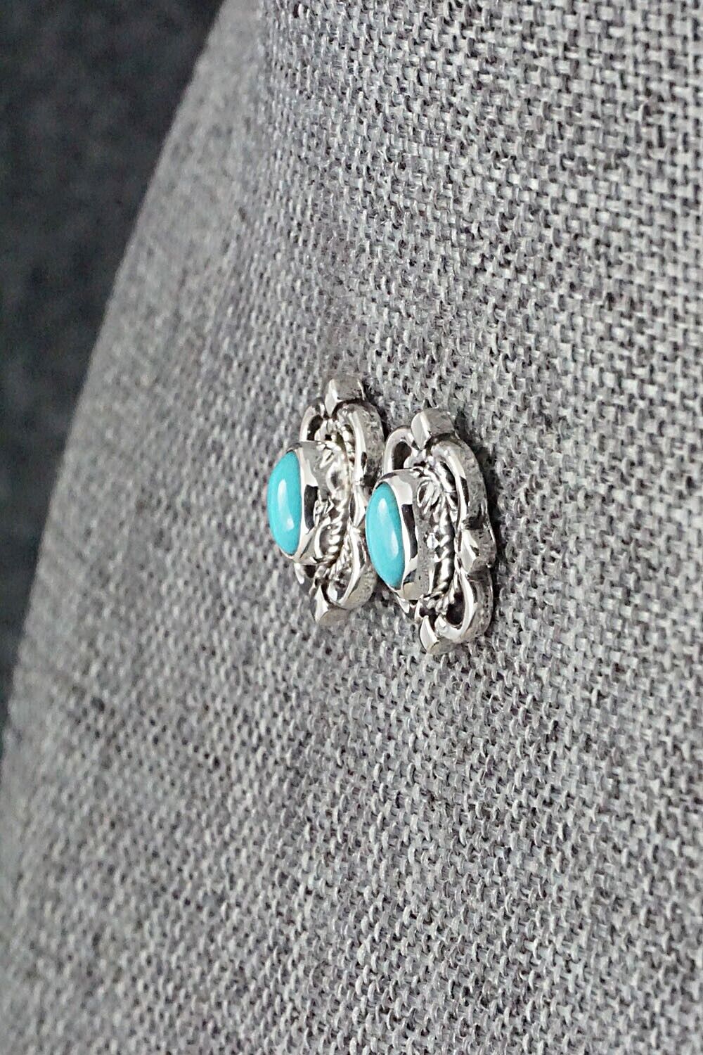 Turquoise and Sterling Silver Earrings - Sharon McCarthy