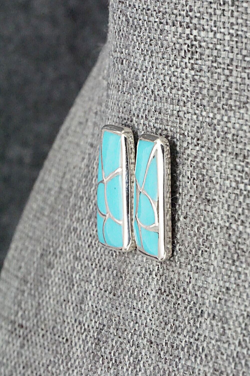 Turquoise & Sterling Silver Earrings - Orena Leekya