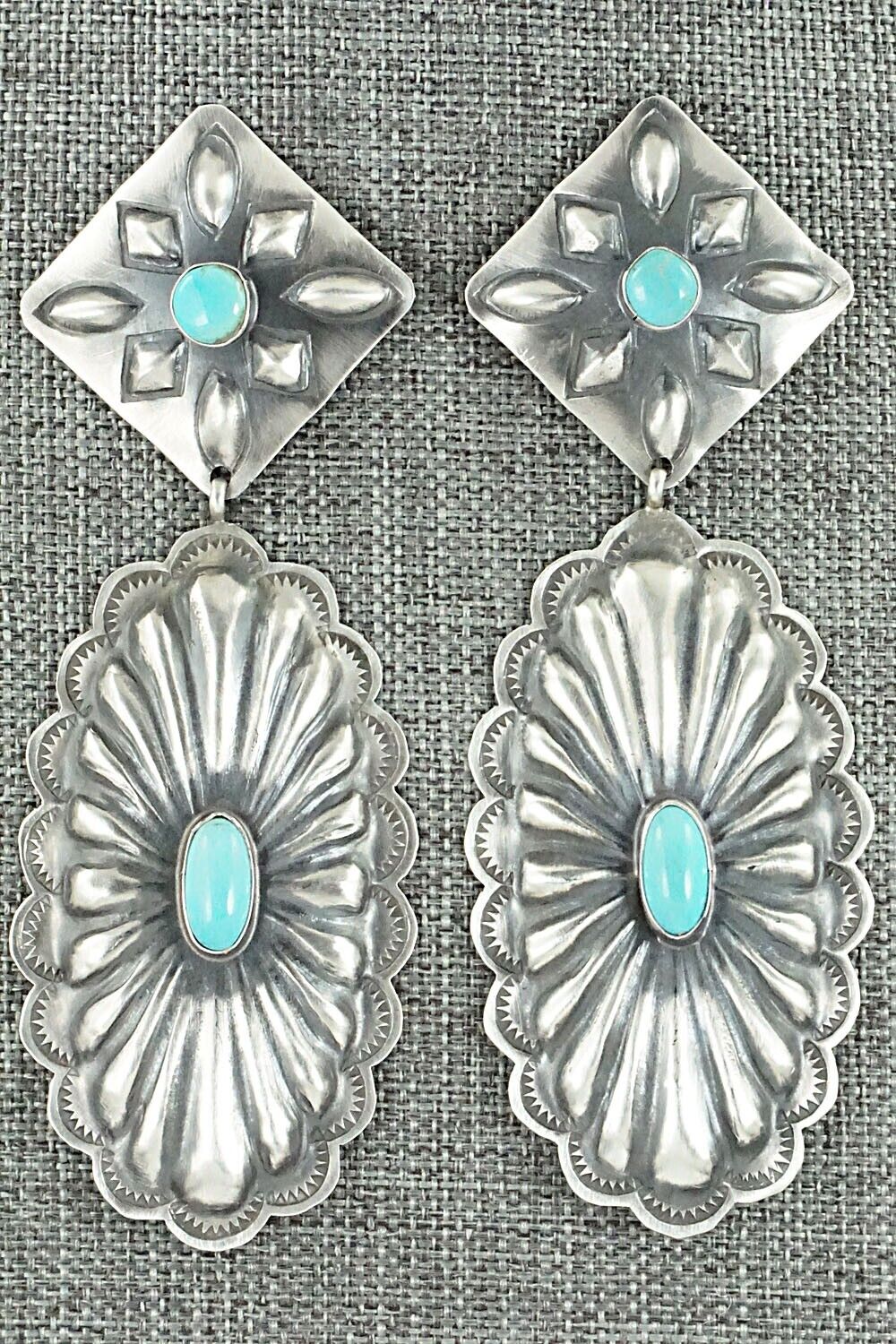 Turquoise & Sterling Silver Earrings - Rita Lee