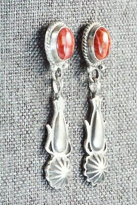 Spiny Oyster & Sterling Silver Earrings - Ross Antonio