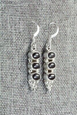 Onyx & Sterling Silver Earrings - Gary Shorty