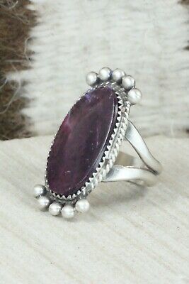 Spiny Oyster & Sterling Silver Ring - Selina Warner - Size 7.5