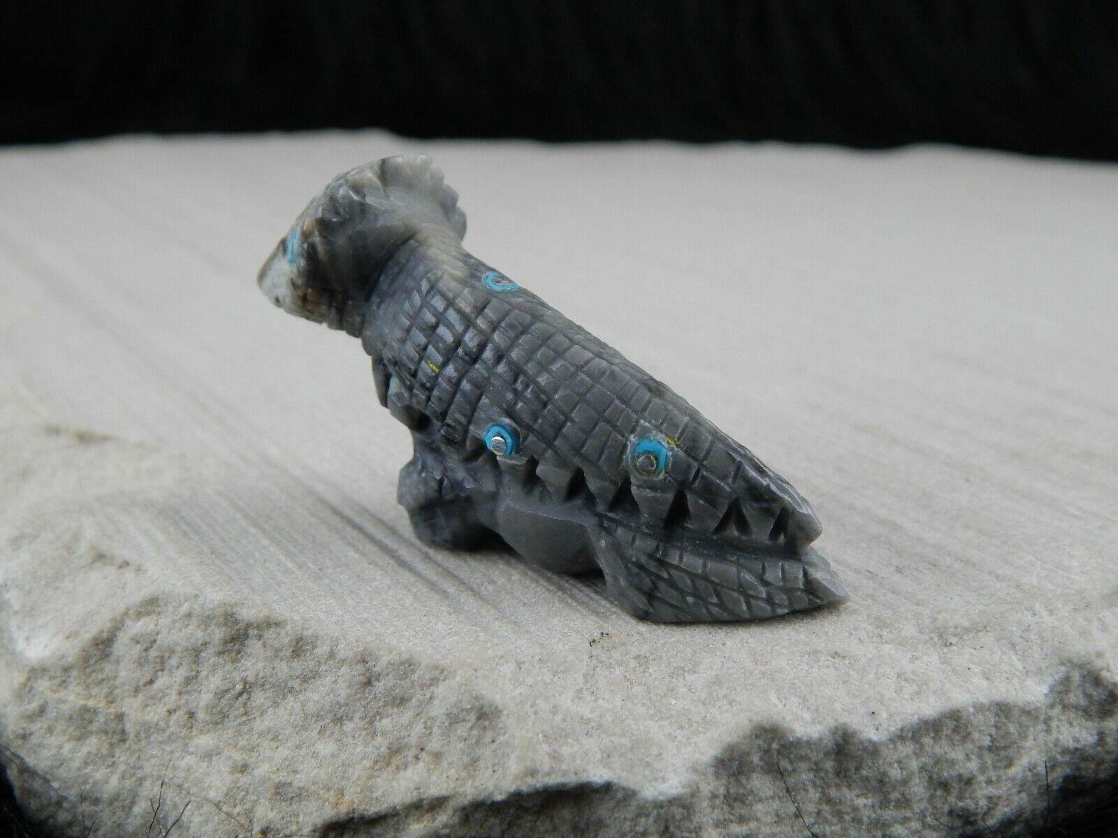 Lizard Zuni Fetish Carving - Kevin Allapowa - High Lonesome Trading