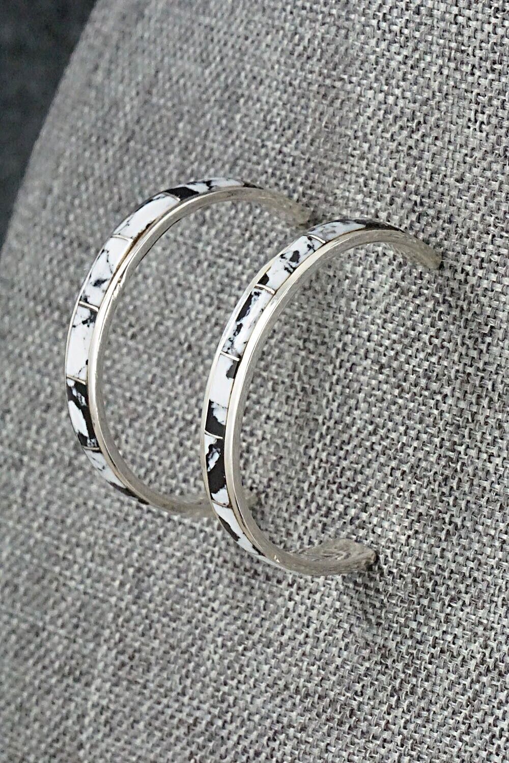 White Buffalo & Sterling Silver Earrings - Claresse Kylestewa