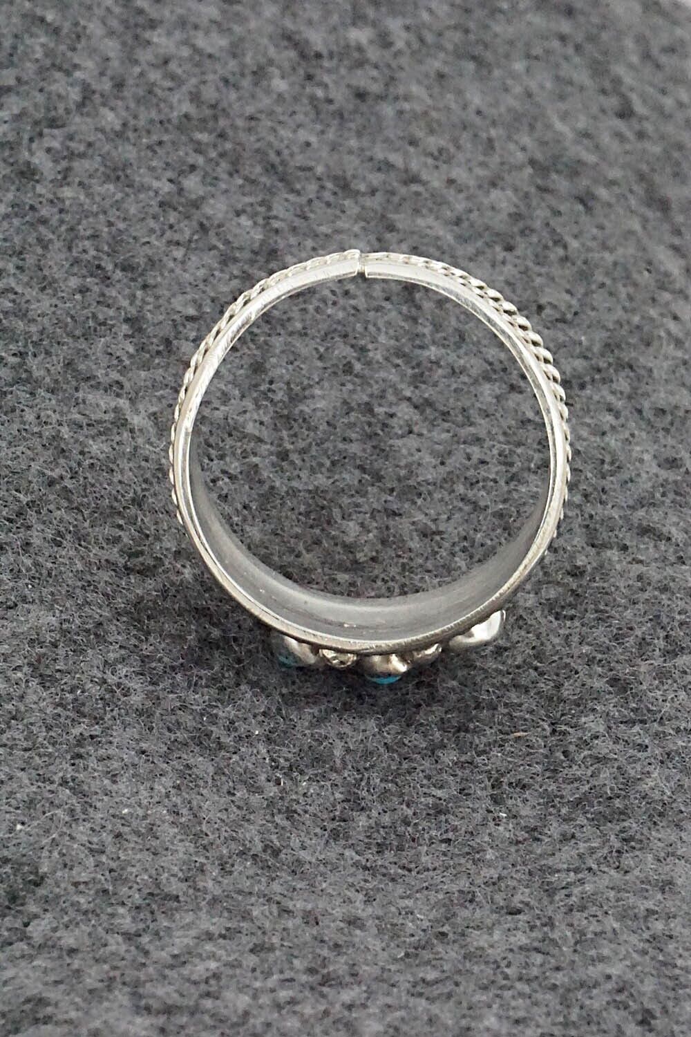Turquoise & Sterling Silver Ring - Sondra Whitegoat - Size 13