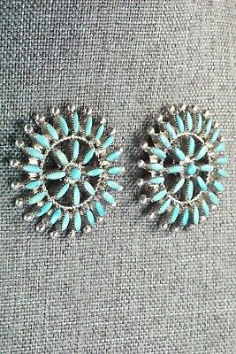 Turquoise & Sterling Silver Earrings - Amy Peynetsa