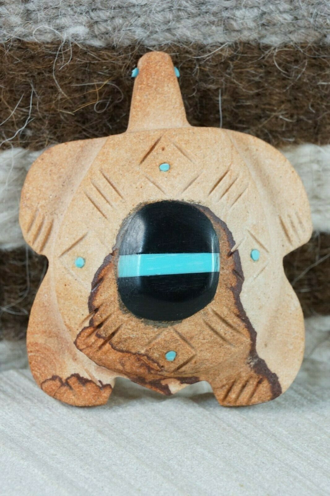 Turtle Zuni Fetish Carving - Brandon Phillips - High Lonesome Trading