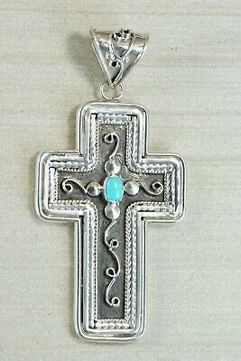 Navajo Turquoise and Sterling Silver Pendant - Native American