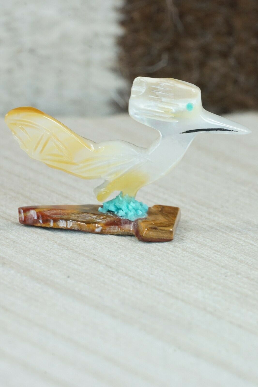 Road Runner Zuni Fetish Carving - Gloria Chattin