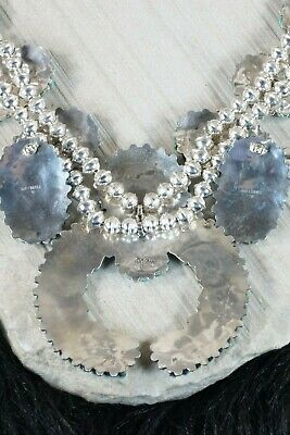 Zuni Turquoise & Sterling Silver Squash Blossom Set - Delbert Chavez - High Lonesome Trading