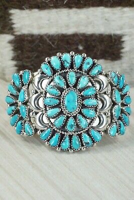 Turquoise and Sterling Silver Bracelet - Eunise Wilson