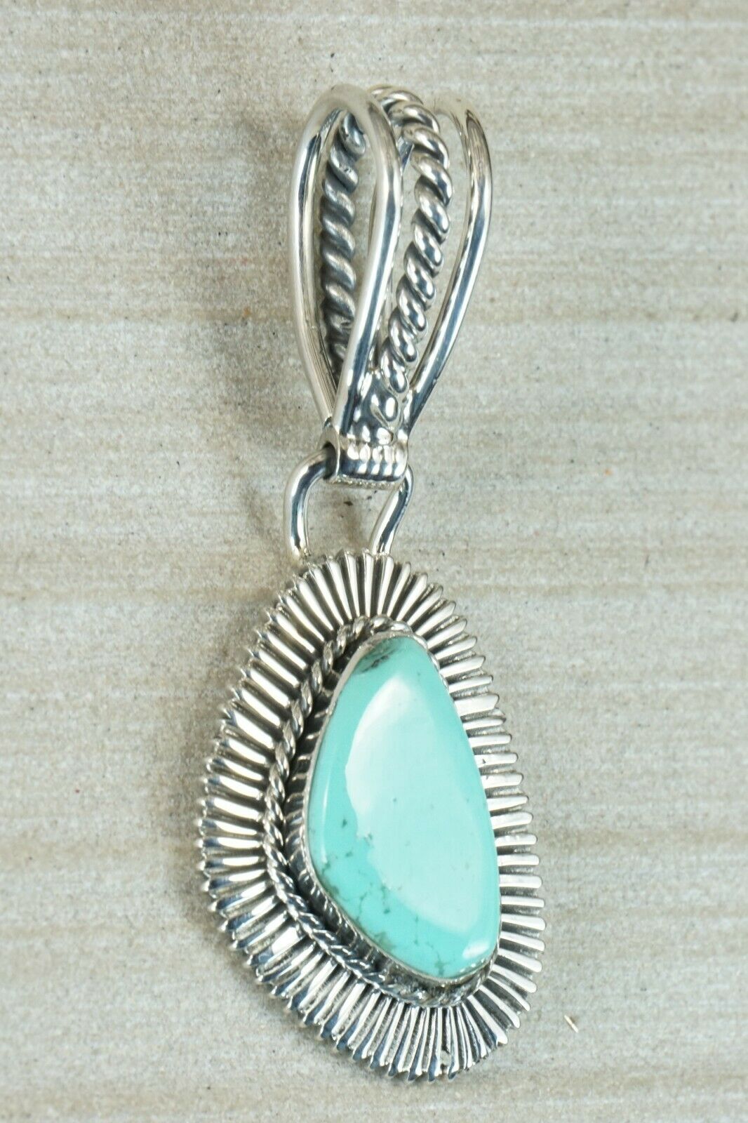 Navajo Turquoise and Sterling Silver Pendant - Native American