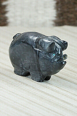 Pig Zuni Fetish Carving - Stanton Hannaweeke