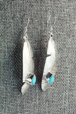 Turquoise & Sterling Silver Earrings - Genevieve Frank