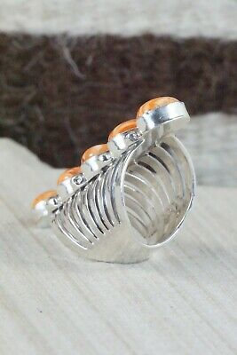 Spiny Oyster & Sterling Silver Ring - Thomas Yazzie - Size 6