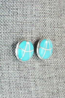 Turquoise & Sterling Silver Earrings - Laurie Kallestewa