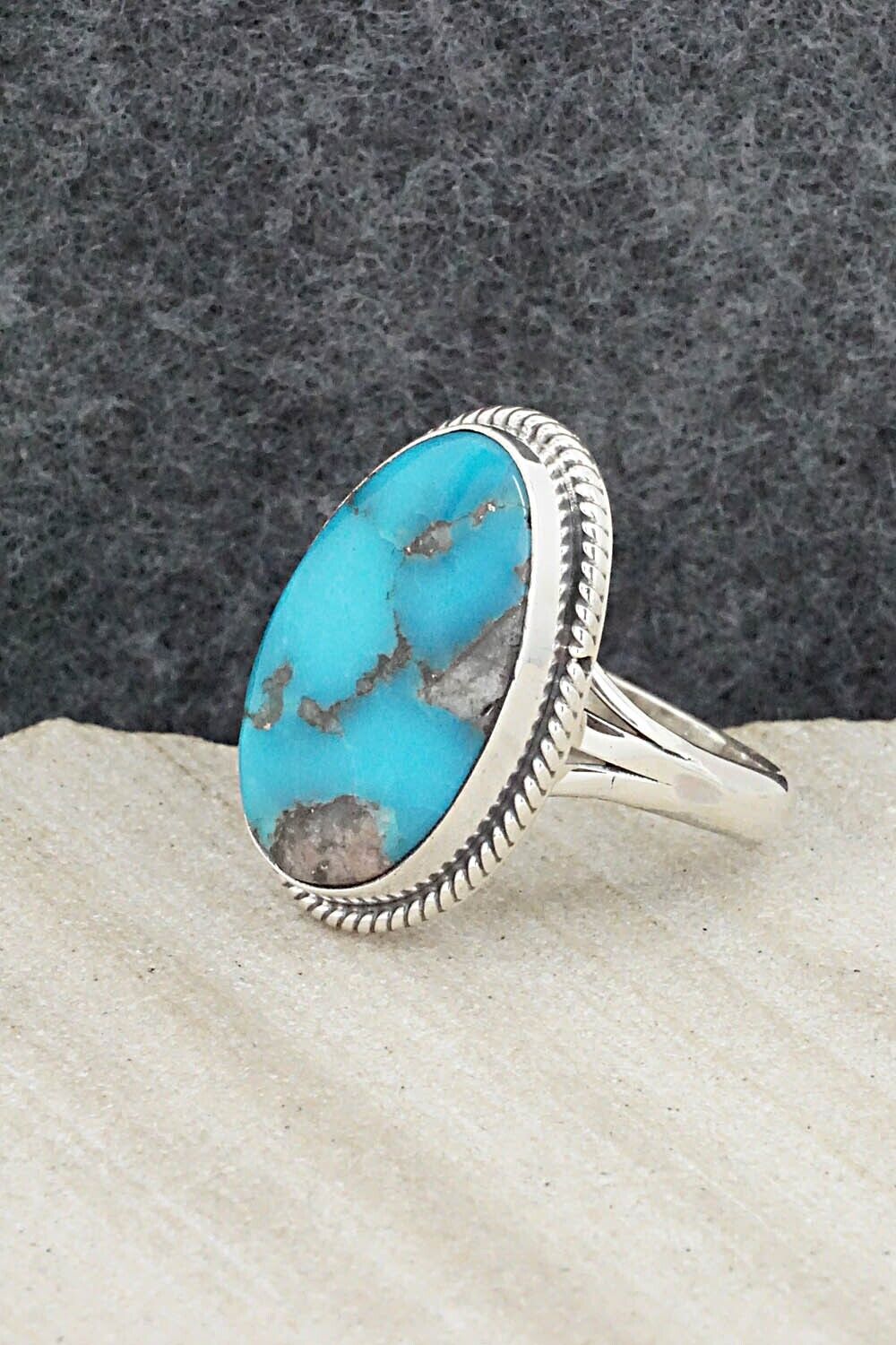 Turquoise & Sterling Silver Ring - Alice Rose Saunders - Size 5.5