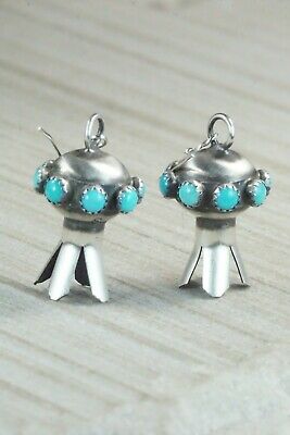 Turquoise & Sterling Silver Blossom Earrings - Monica Smith