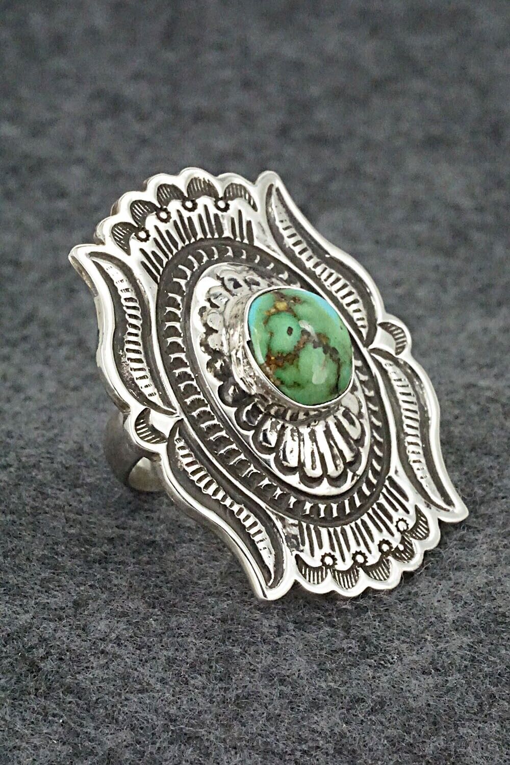 Turquoise & Sterling Silver Ring - Annette Martinez - Size 7 adj.