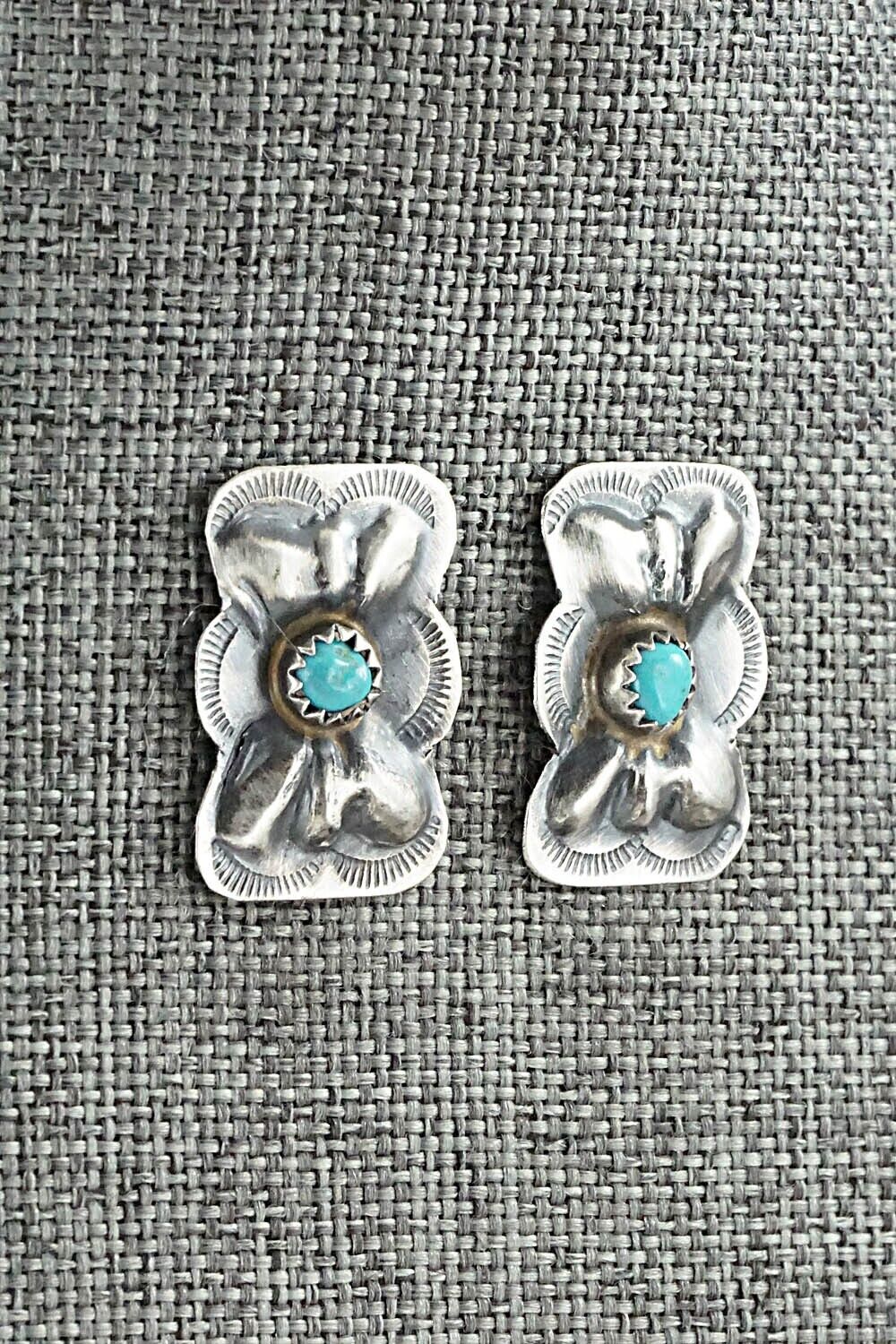 Turquoise & Sterling Silver Earrings - Joan Begay
