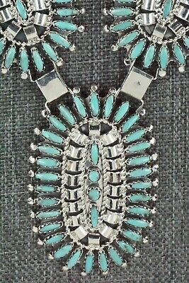 Turquoise & Sterling Silver Necklace and Earrings - Nathaniel Nez
