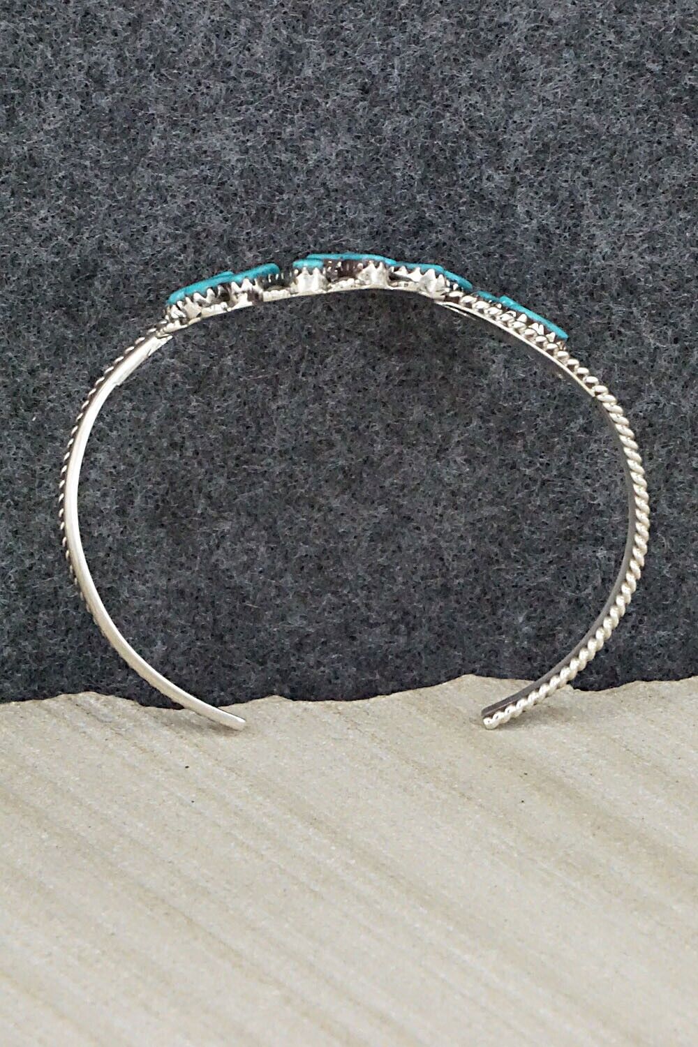 Turquoise & Sterling Silver Bracelet - Cherryl Beans