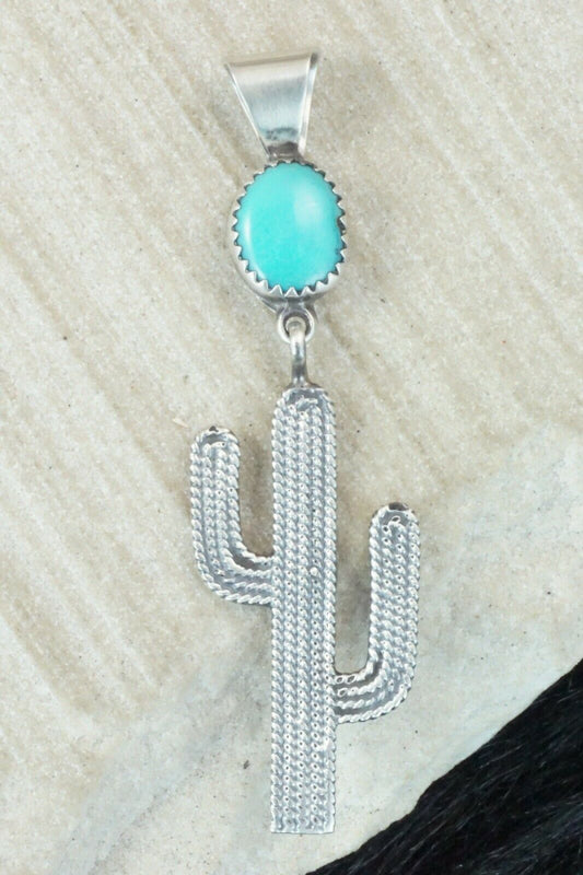 Turquoise and Sterling Silver Pendant - Annie Spencer