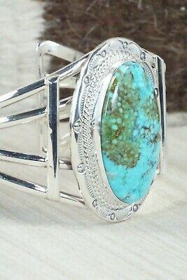 Turquoise & Sterling Silver Bracelet - Raymond Delgarito - High Lonesome Trading