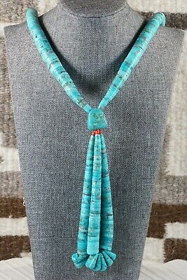 Santo Domingo Turquoise Necklace - Lupe Lovato - High Lonesome Trading