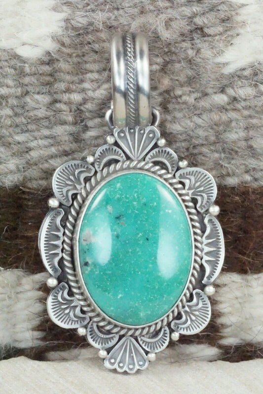 Turquoise and Sterling Silver Pendant - Michael Calladitto