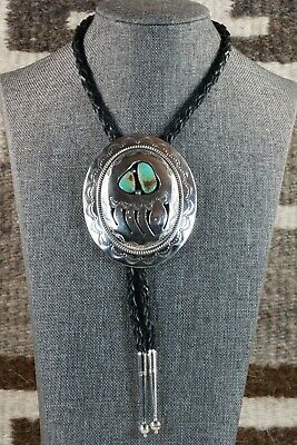 Navajo Turquoise & Sterling Silver Bolo Tie - Wilbert Muskett Sr.