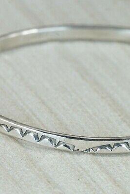 Navajo Sterling Silver Bangle Cuff - Elaine Tahe