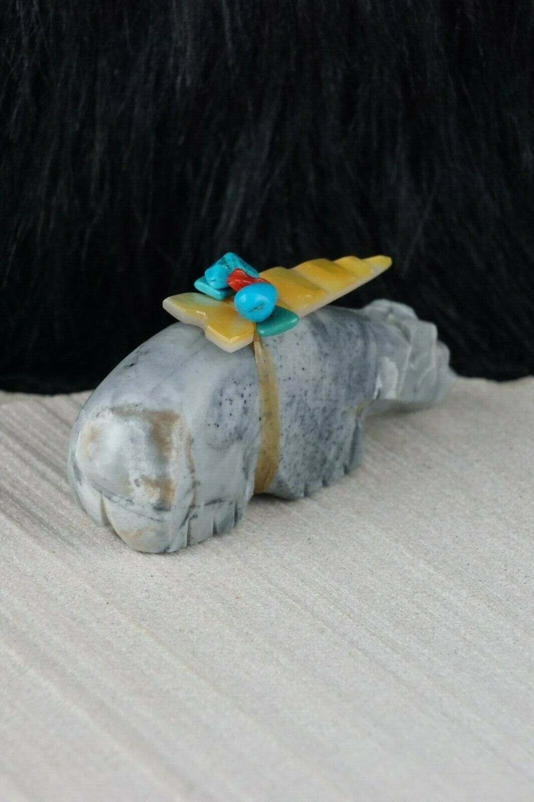 Bear Zuni Fetish Carving - Joshua Leki - High Lonesome Trading
