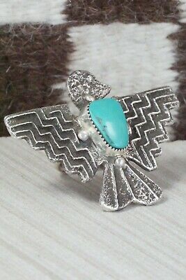 Turquoise & Sterling Silver Ring - Delbert Arviso - Size 9.5