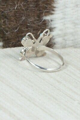 Turquoise & Sterling Silver Ring - Sylvia Noche - Size 7.75
