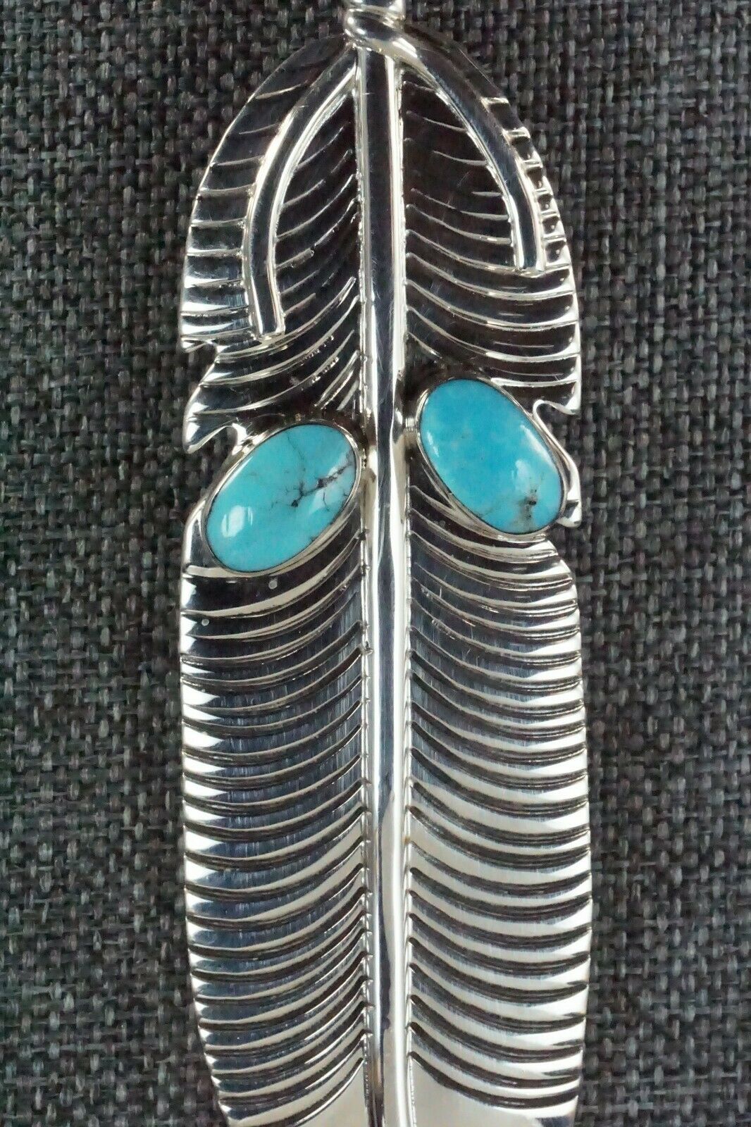 Navajo Turquoise & Sterling Silver Pendant - Greg Yazzie