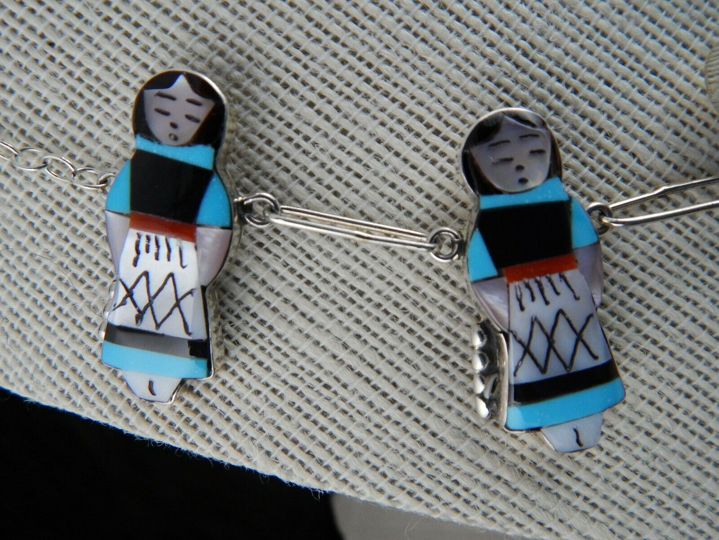 Zuni Turquoise Inlay Maiden Jewelry Set - Joyce Waseta - High Lonesome Trading