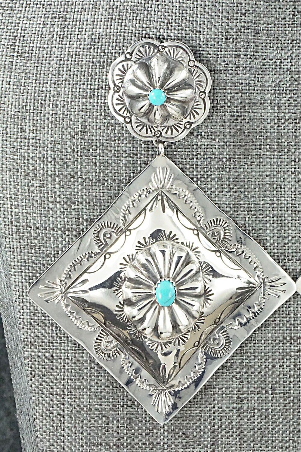 Turquoise & Sterling Silver Earrings - Rita Lee