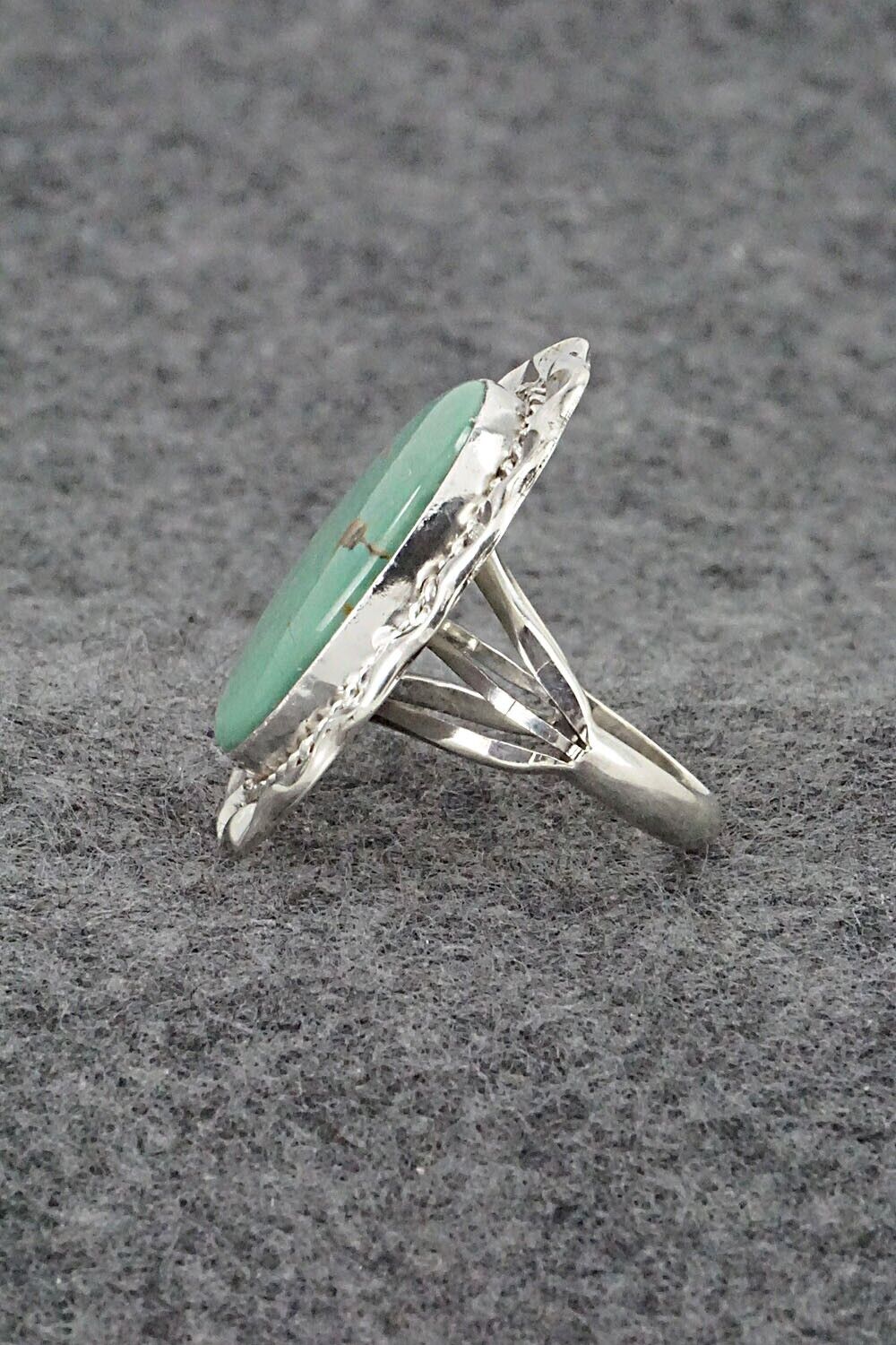 Turquoise & Sterling Silver Ring - Samuel Yellowhair - Size 7.5